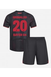Fotbalové Dres Bayer Leverkusen Alejandro Grimaldo #20 Dětské Domácí Oblečení 2025-26 Krátký Rukáv (+ trenýrky)